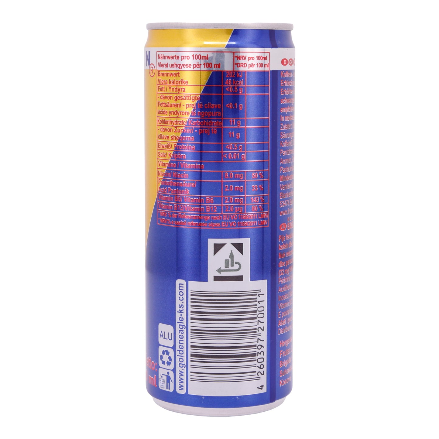 Enerji İçeceği Golden Eagle | İçecek | Kafein ve Taurin ile | 250ml