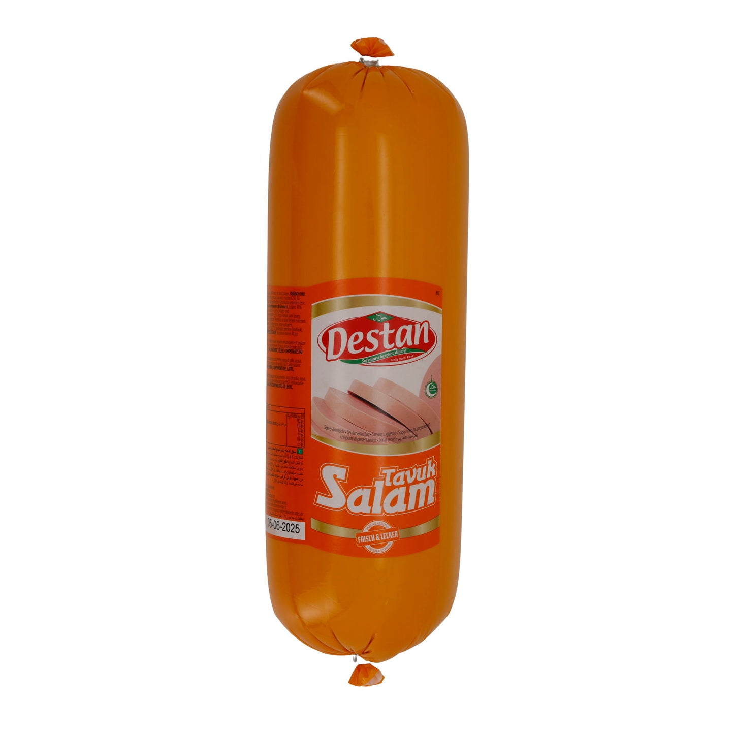 Geflügelsalami Destan Tavuk Salam | Feine Geflügelsalami | Für vielseitigen Genuss | 1,6 kg