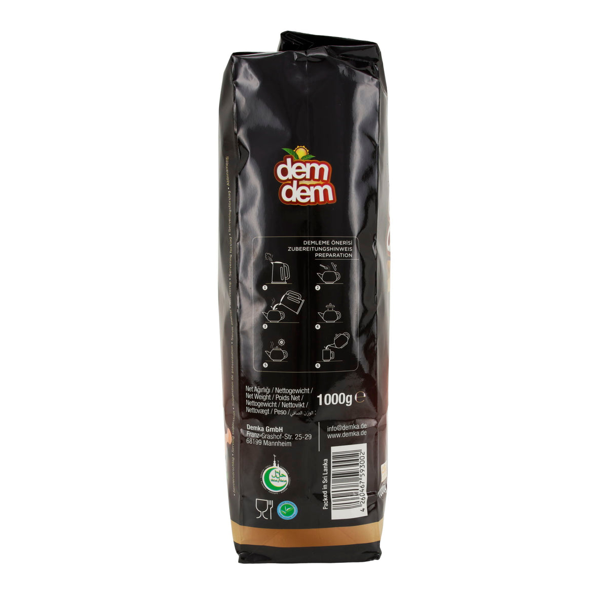 Ceylon Schwarzer Tee Dem Dem | Schwarz-Tee | Loser Blatttee | 1000 g - Taste Your World