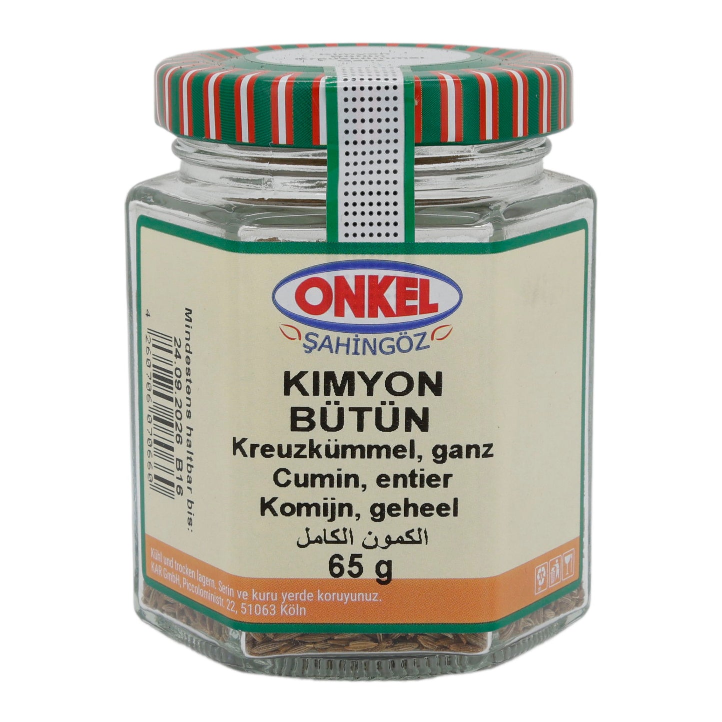 Kimyon Bütün ONKEL | Kruiden | Hele Komijnzaadjes | 65 g
