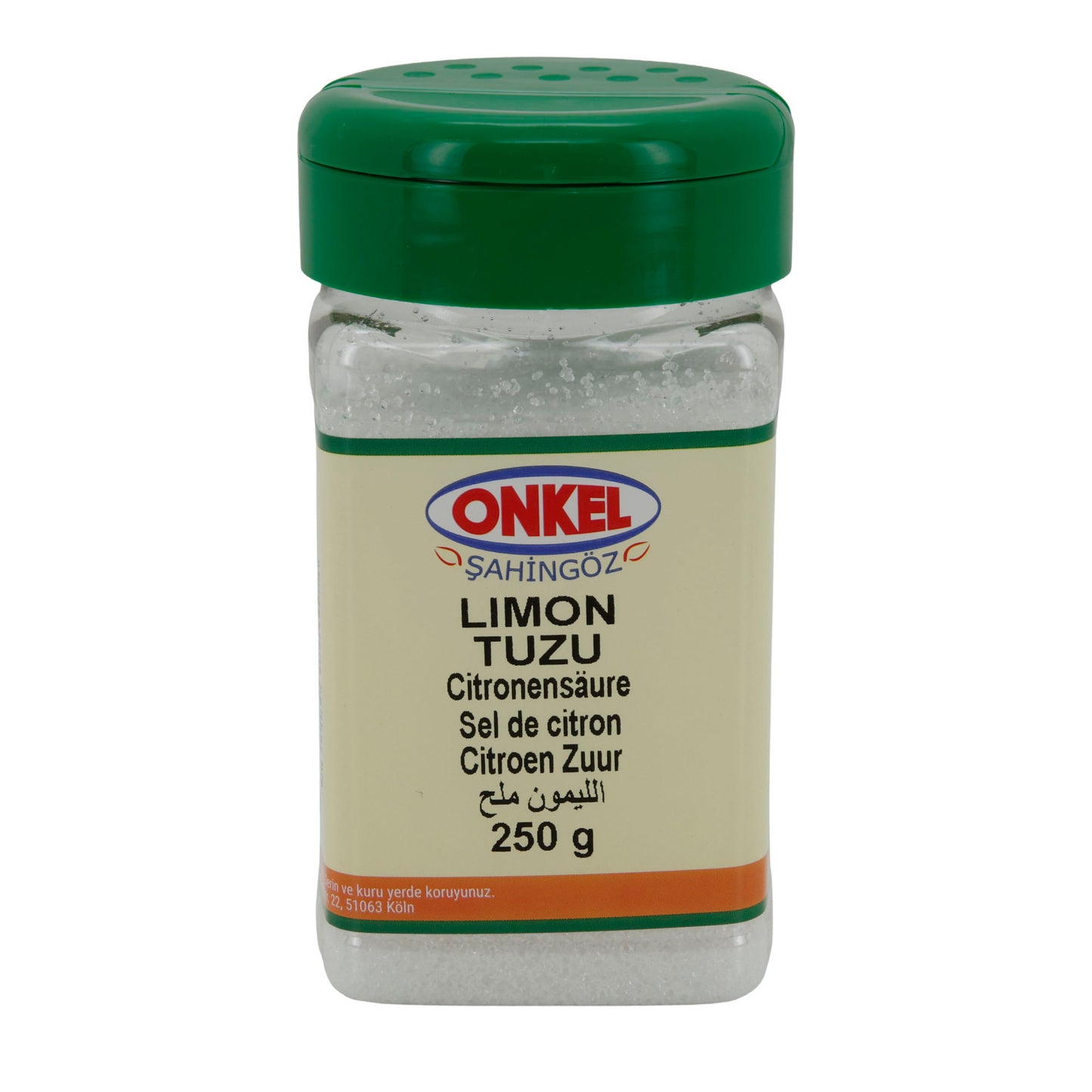 Zitronensäure Onkel Şahingöz Limon Tuzu | Lebensmittelzusatzstoff | 250 g