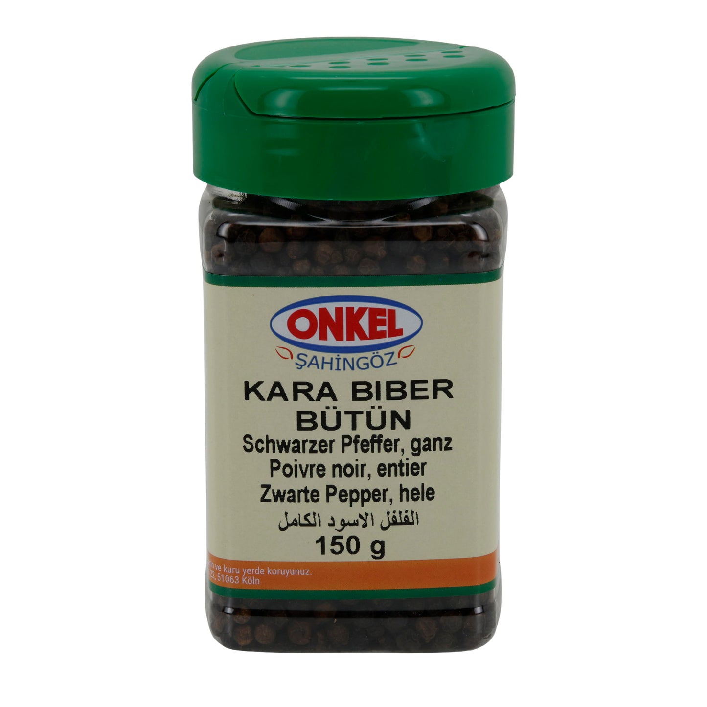 Pfeffer Onkel Kara Biber Bütün | Pfeffer | Schwarzer Pfeffer ganz | 150 g