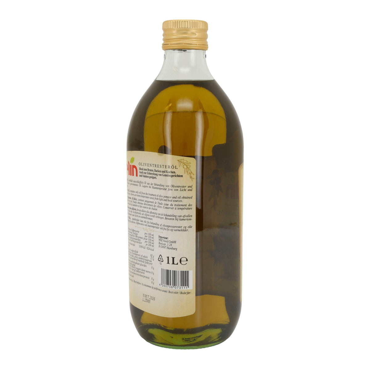 Selin Oliventresteröl | Natives Olivenöl Extra | Erste Güteklasse, hochwertige Qualität aus der Türkei | 1000 ml SELIN