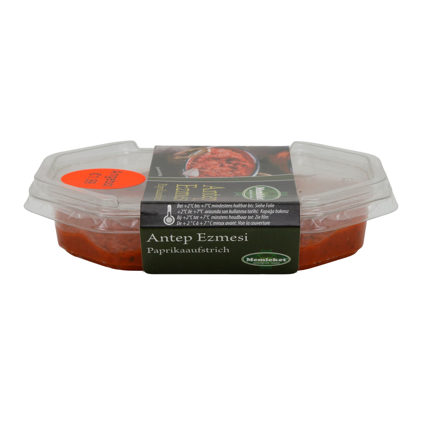 Crema di paprika Memleket Antep Ezmesi | Crema spalmabile | Salsa speziata con paprika e aglio | 150 g
