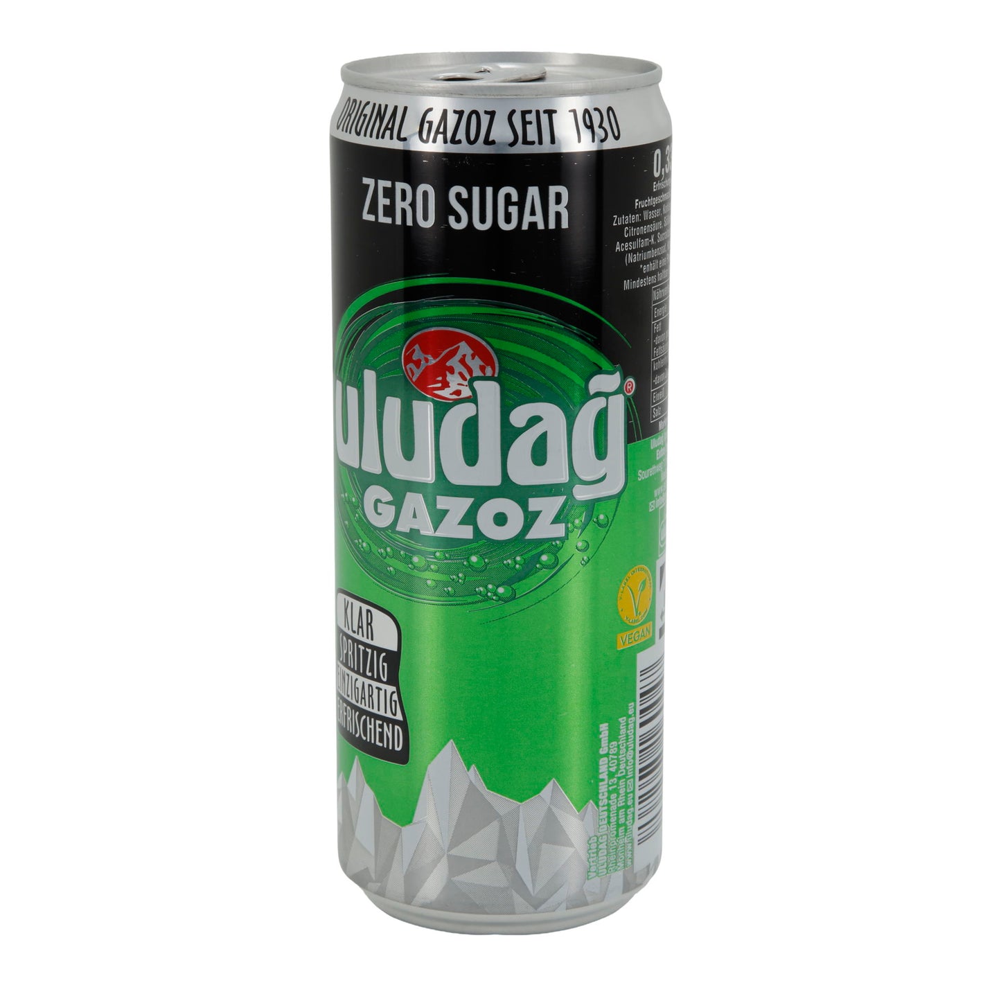 Frisdrank Uludağ Gazoz Zero Sugar | Drank | suikervrij met fruitsmaak | 330 ml