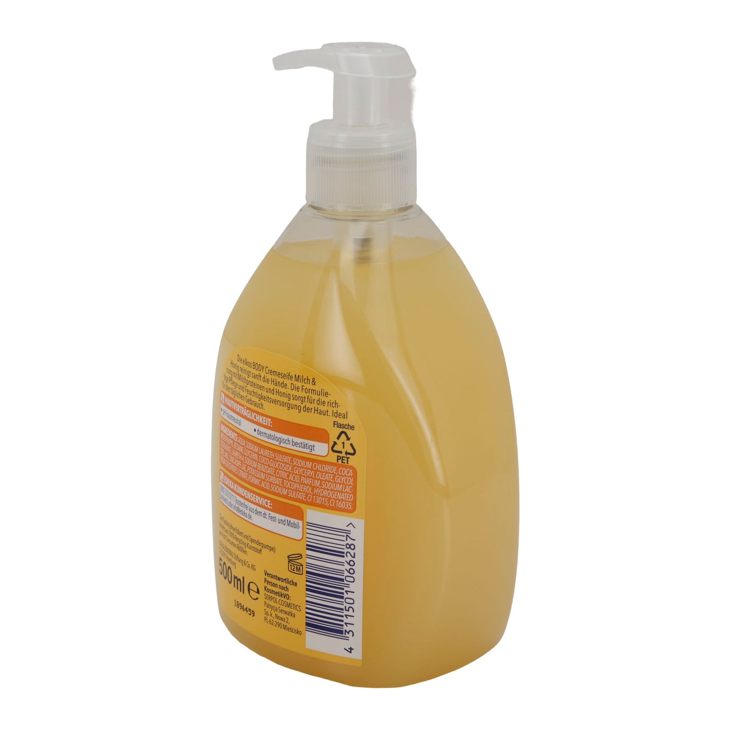 Cremeseife elkos BODY | Melk & Honing | 500 ml