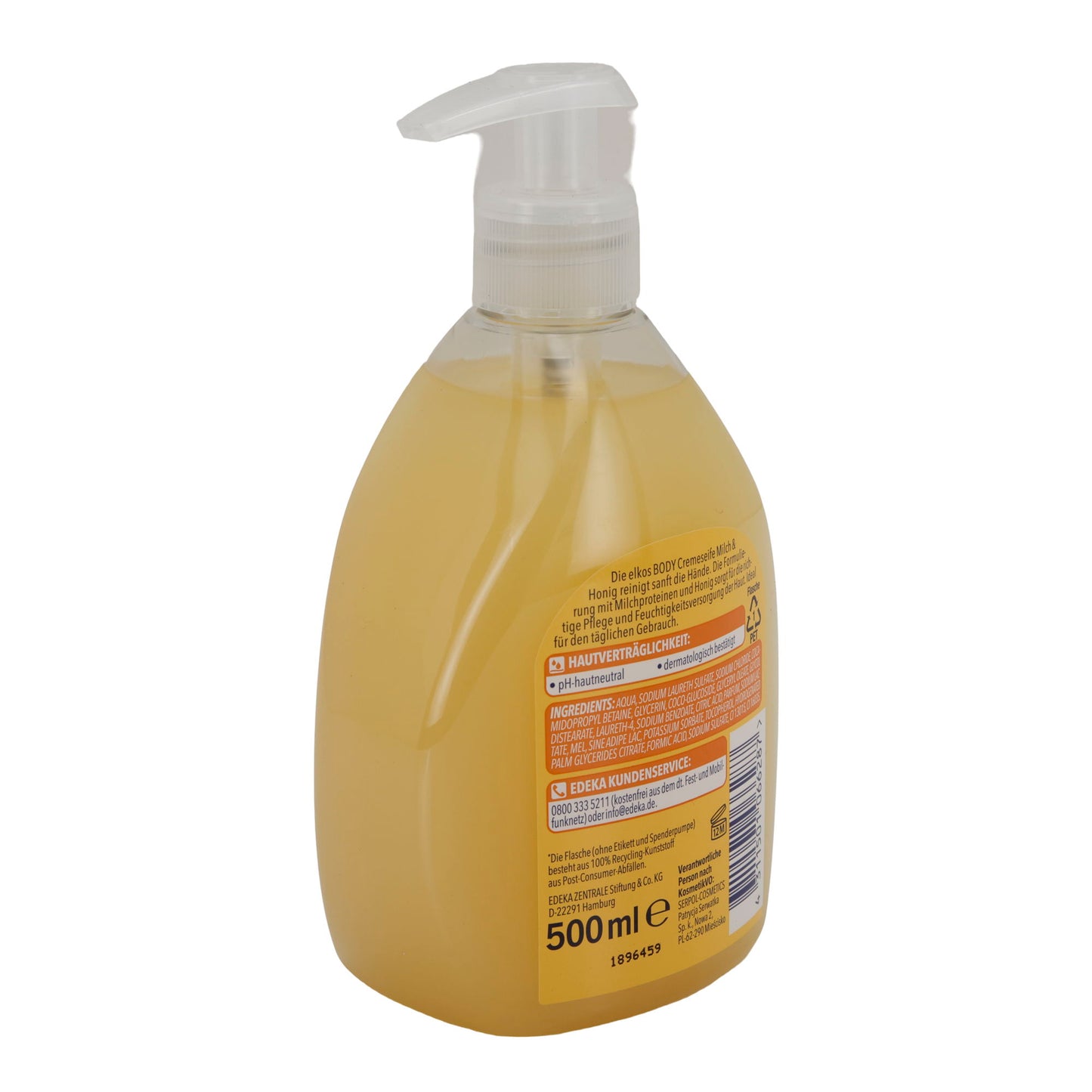 Cremeseife elkos BODY | Melk & Honing | 500 ml