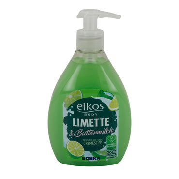 Cremeseife elkos BODY | Limette & Buttermilch | fruchtig duftend | 500 ml ELKOS