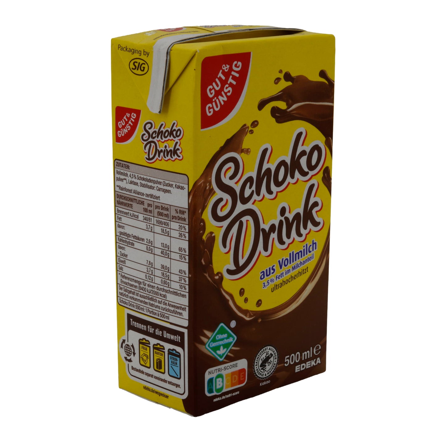 Drink Gut & Günstig Boisson Chocolatée | Boisson | Plaisir intense de cacao | 500 ml