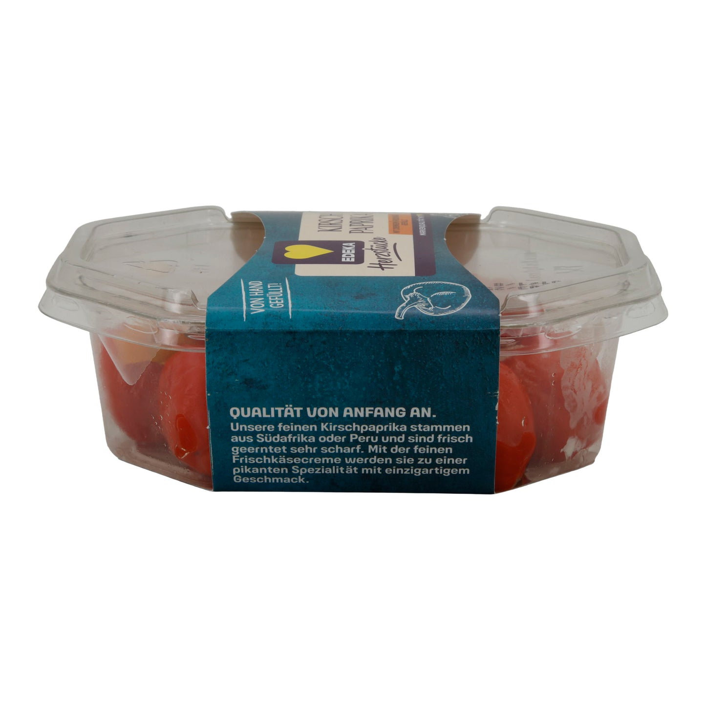 Cherry Peppers EDEKA Heart Pieces | With Cream Cheese, Spicy Antipasti Specialty | 150 g