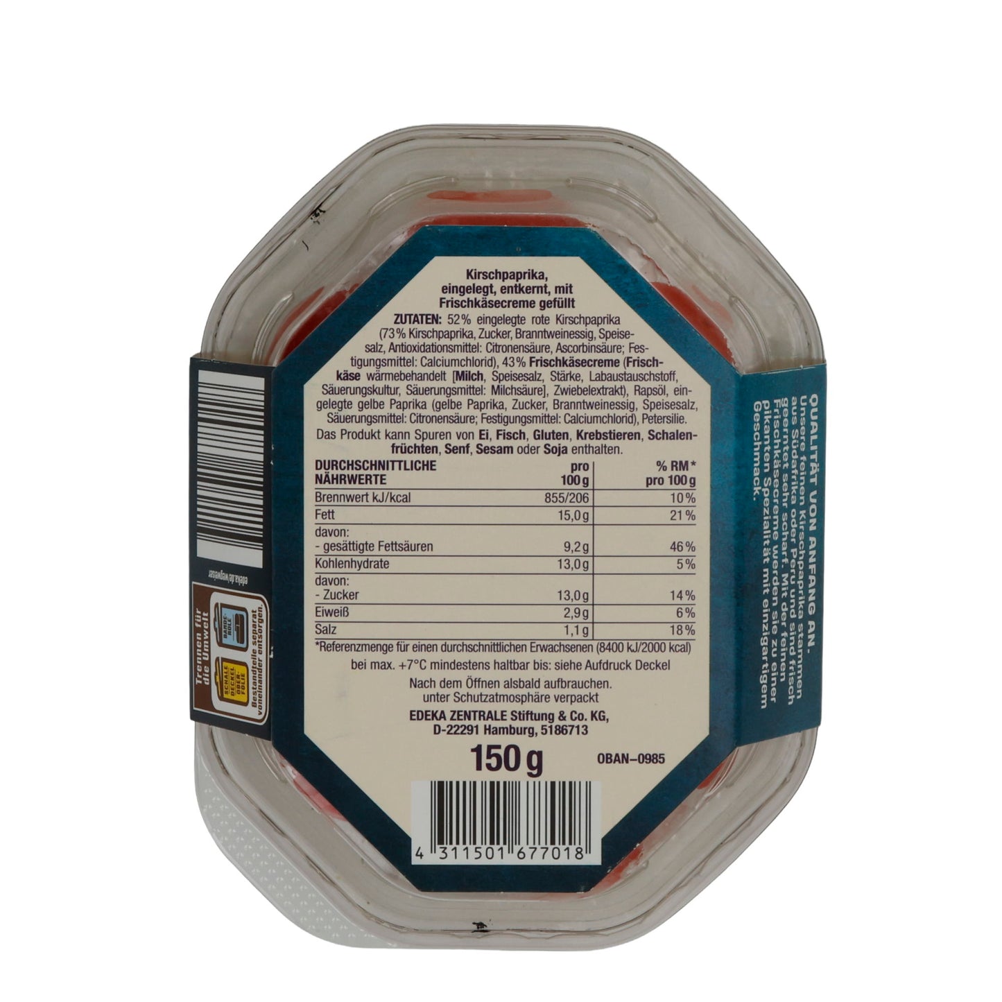 PEPERONI RIPIENI DI FORMAGGIO FRESCO