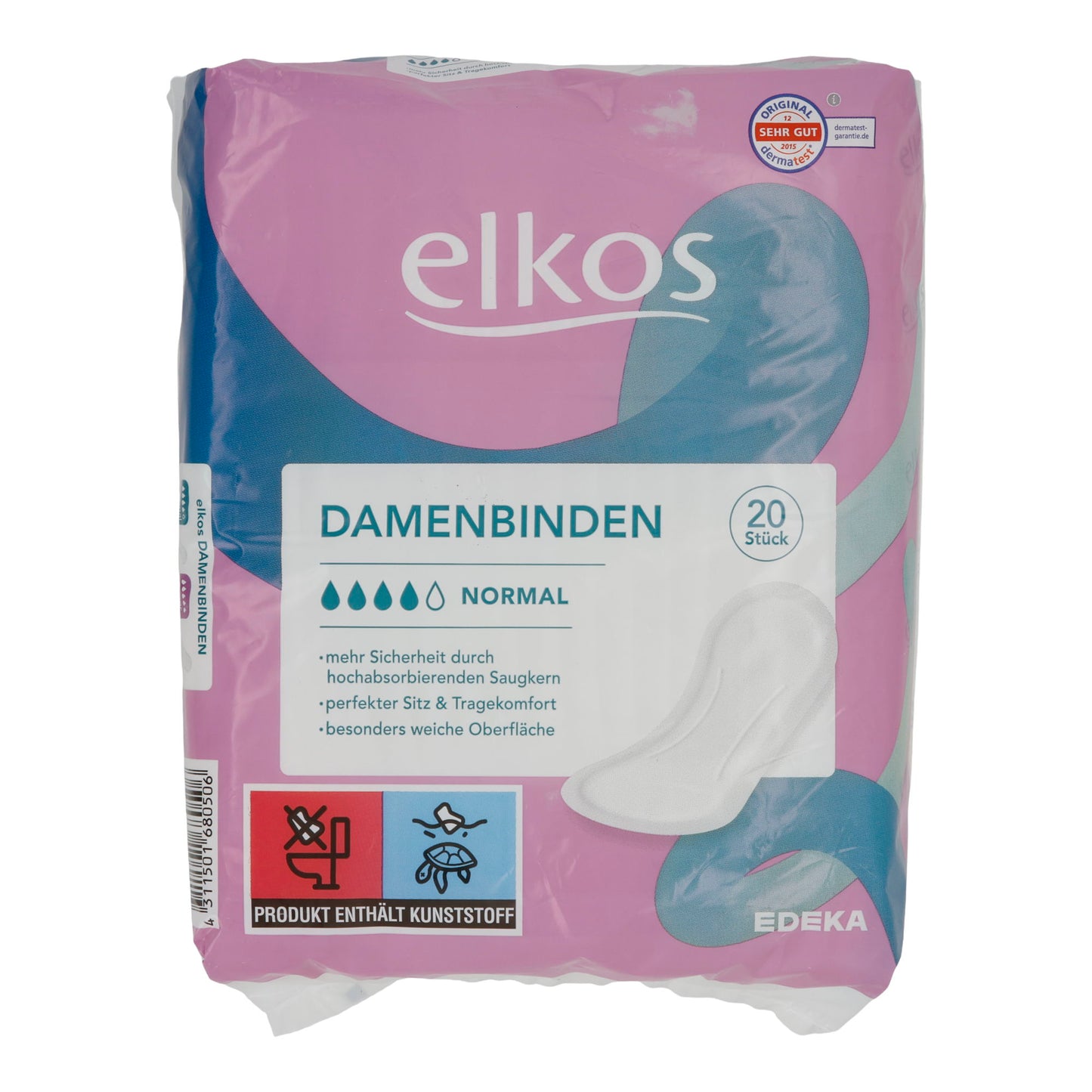 Kadın pedi elkos | Normal | Günlük yumuşak koruma | 20 adet