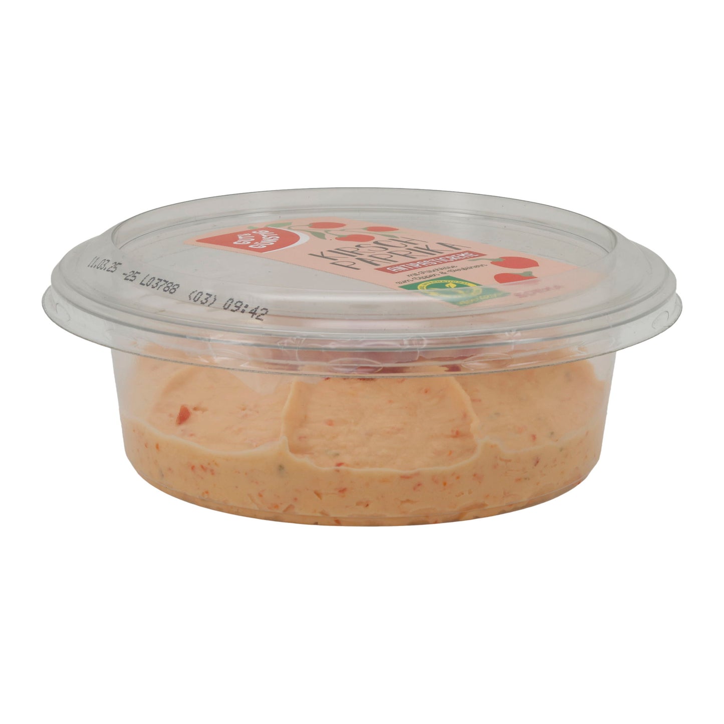 Creme Gut & Günstig Kirschpaprika Antipasti-Creme | Crema di formaggio fresco piccante | Delicata nota di paprika | 150 g