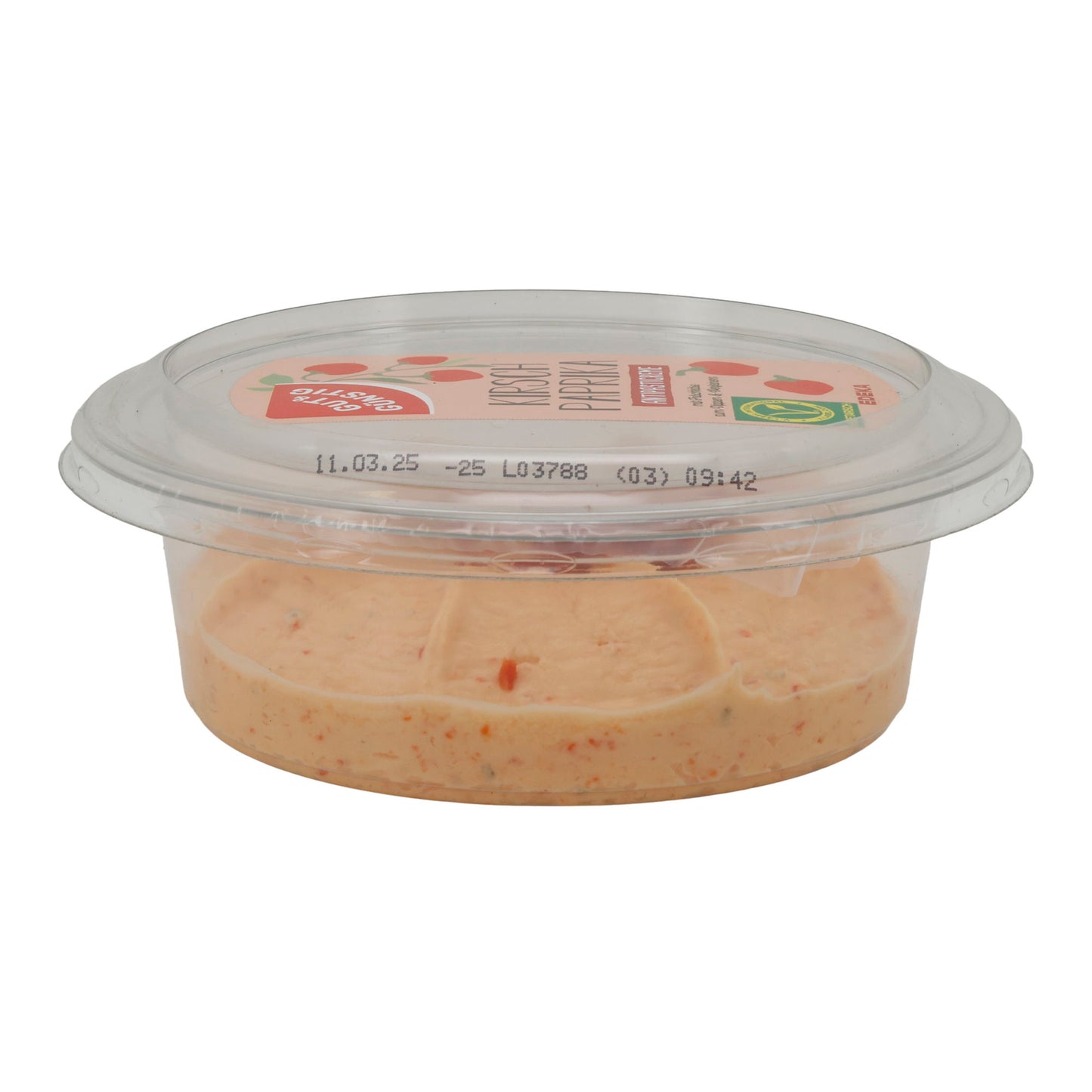 Creme Gut & Günstig Kirschpaprika Antipasti-Creme | Crema di formaggio fresco piccante | Delicata nota di paprika | 150 g