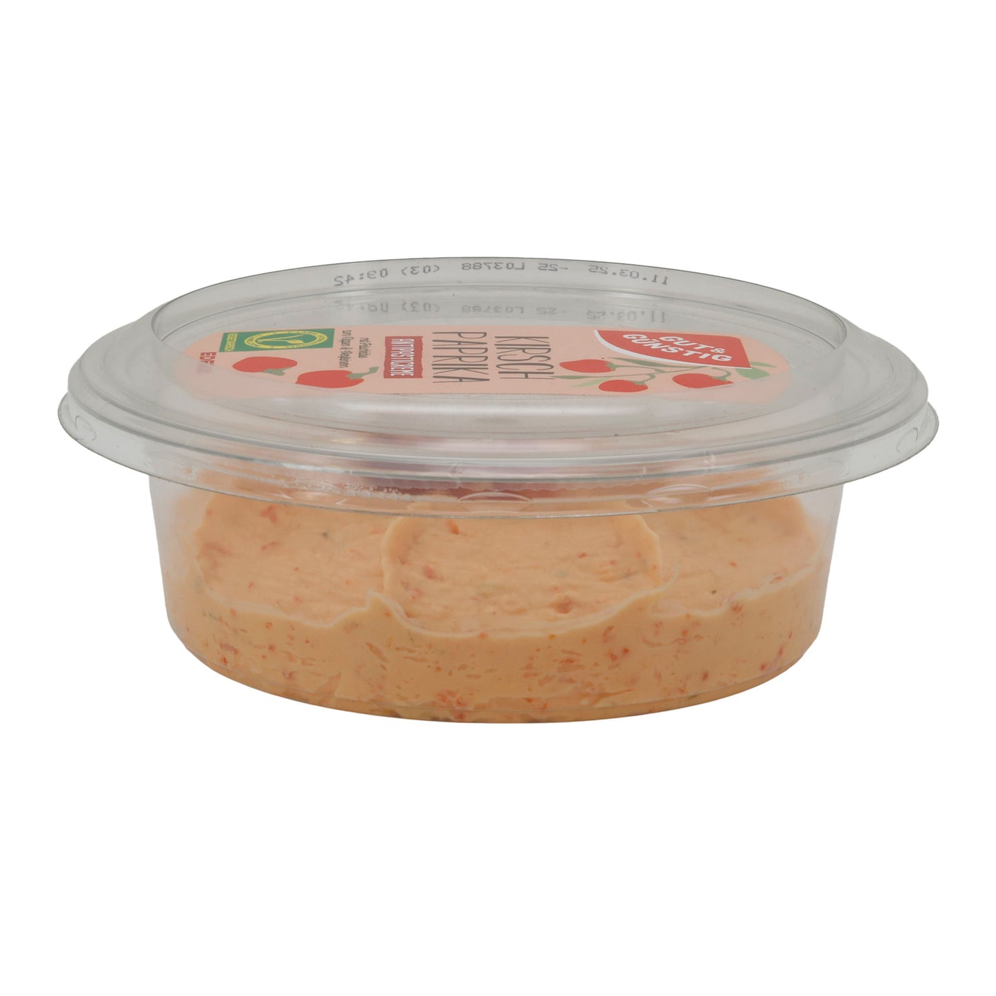 Creme Gut & Günstig Kirschpaprika Antipasti-Creme | Crema di formaggio fresco piccante | Delicata nota di paprika | 150 g