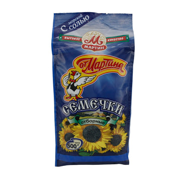 Sonnenblumenkerne Martin | Mit Meersalz | Knackiger Snack für zwischendurch | 500 g OT MARTINA