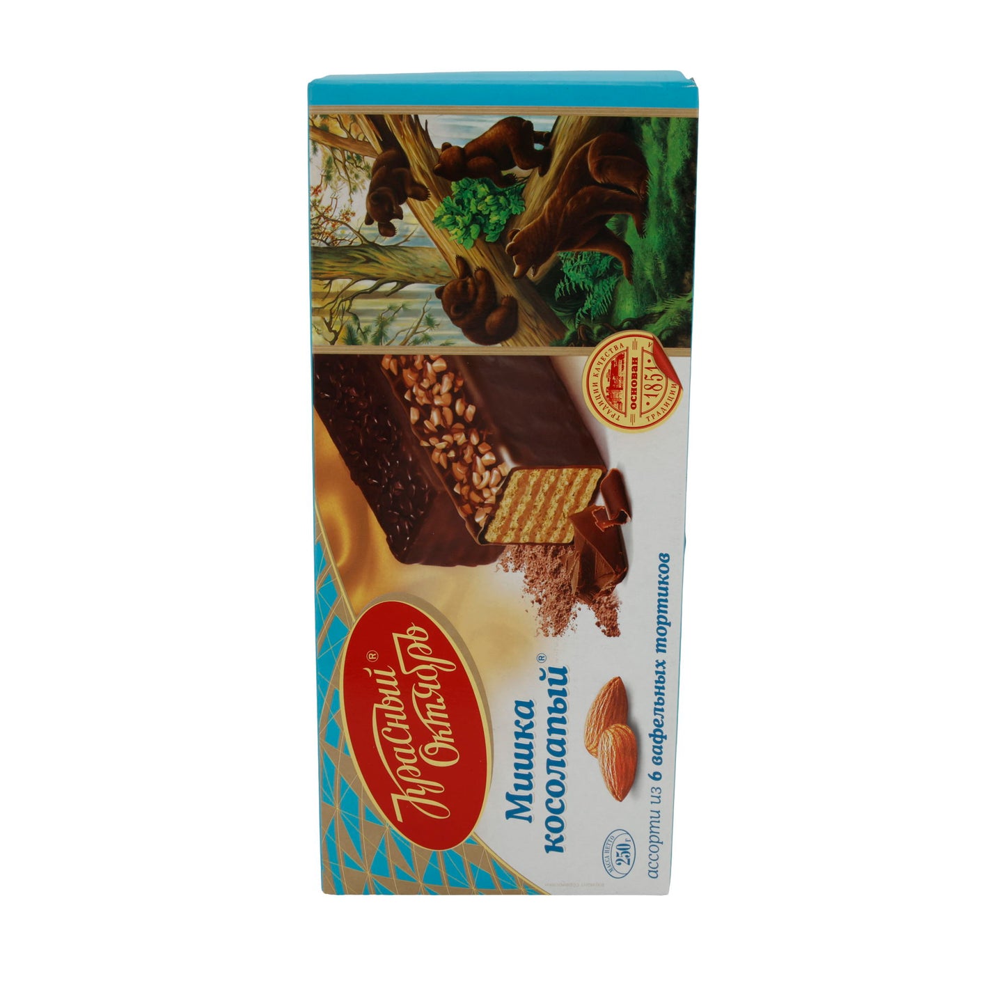 Waffelpralinen Mishka Kosolapy | Gebäck | Umhüllt mit zarter Schokolade | 250 g