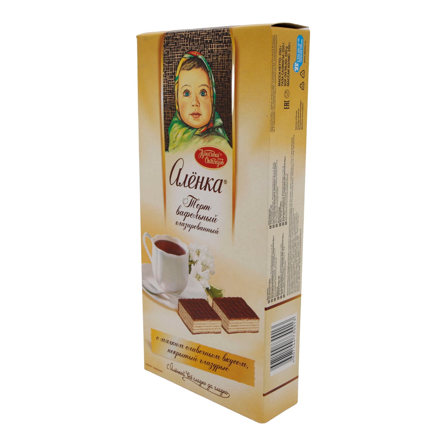 Waffeltorte Alenka | Gebäck | knuspriges Gebäck mit cremiger Füllung und Glasur | 250 g