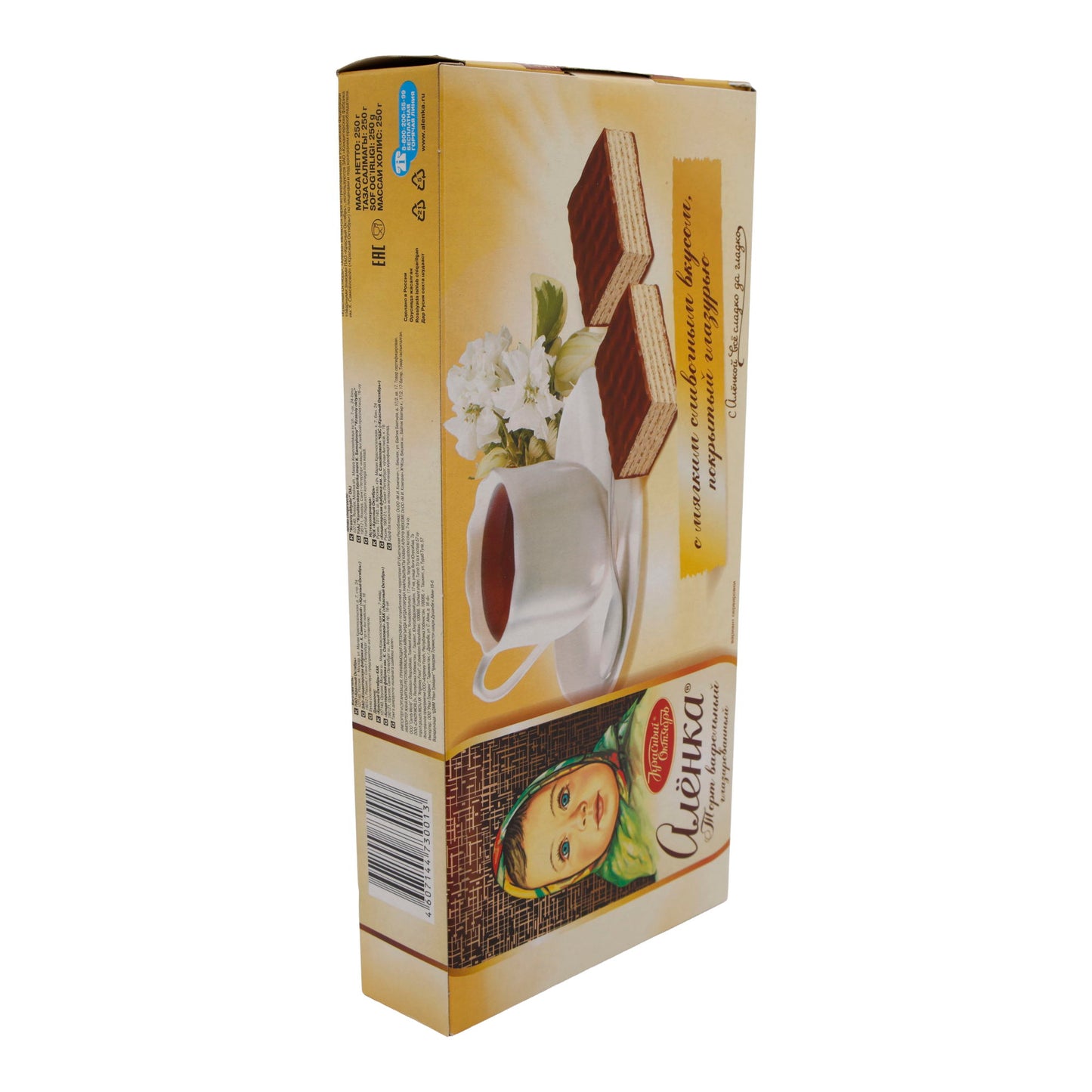 Waffeltorte Alenka | Gebäck | knuspriges Gebäck mit cremiger Füllung und Glasur | 250 g