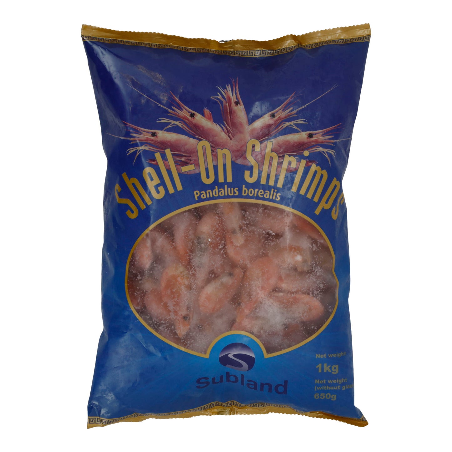 Garnelen Subland | Gamberetti con Guscio | Gamberetti interi del Mare del Nord, con guscio, surgelati | 1 kg