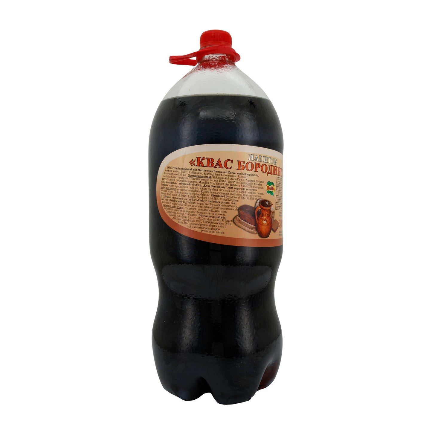 Getränk DABA | Borodinsky Kvass | Fermentiert, Roggenbrot | 3 L DABA