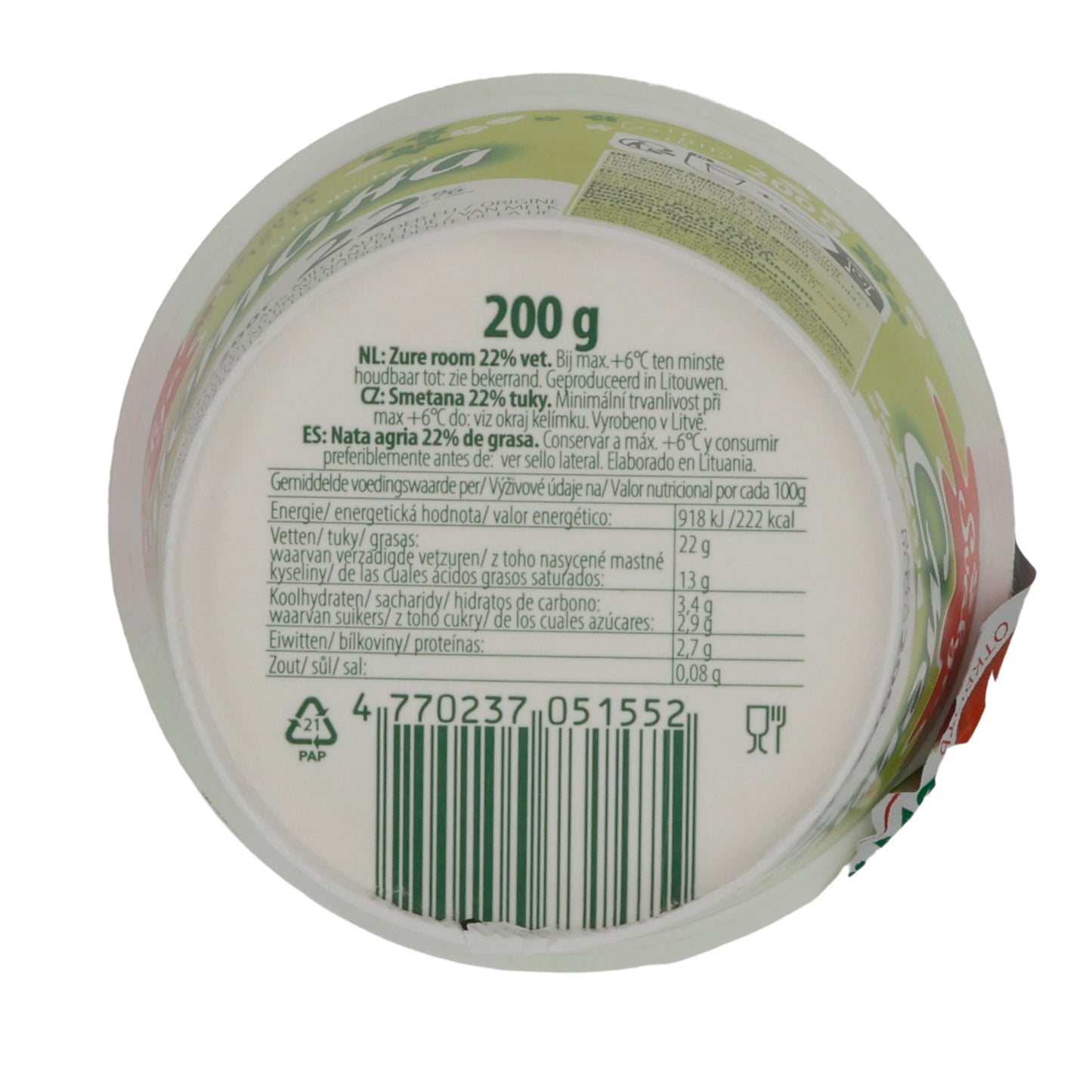 CRÈME FRAÎCHE % 22 % DE MATIÈRE GRASSE
