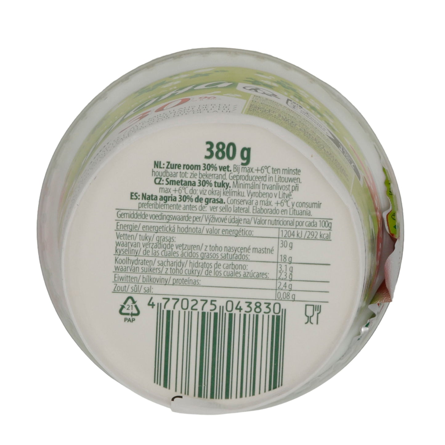 CRÈME SAURE 30 % DE MATIÈRE GRASSE