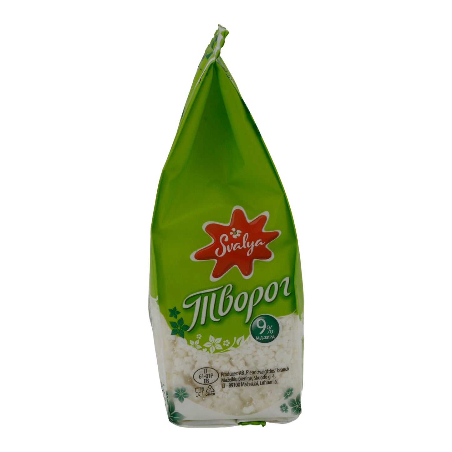 Formaggio fresco Svalya Tvorog lituano | Classico granuloso | 9 % grassi | 450 g