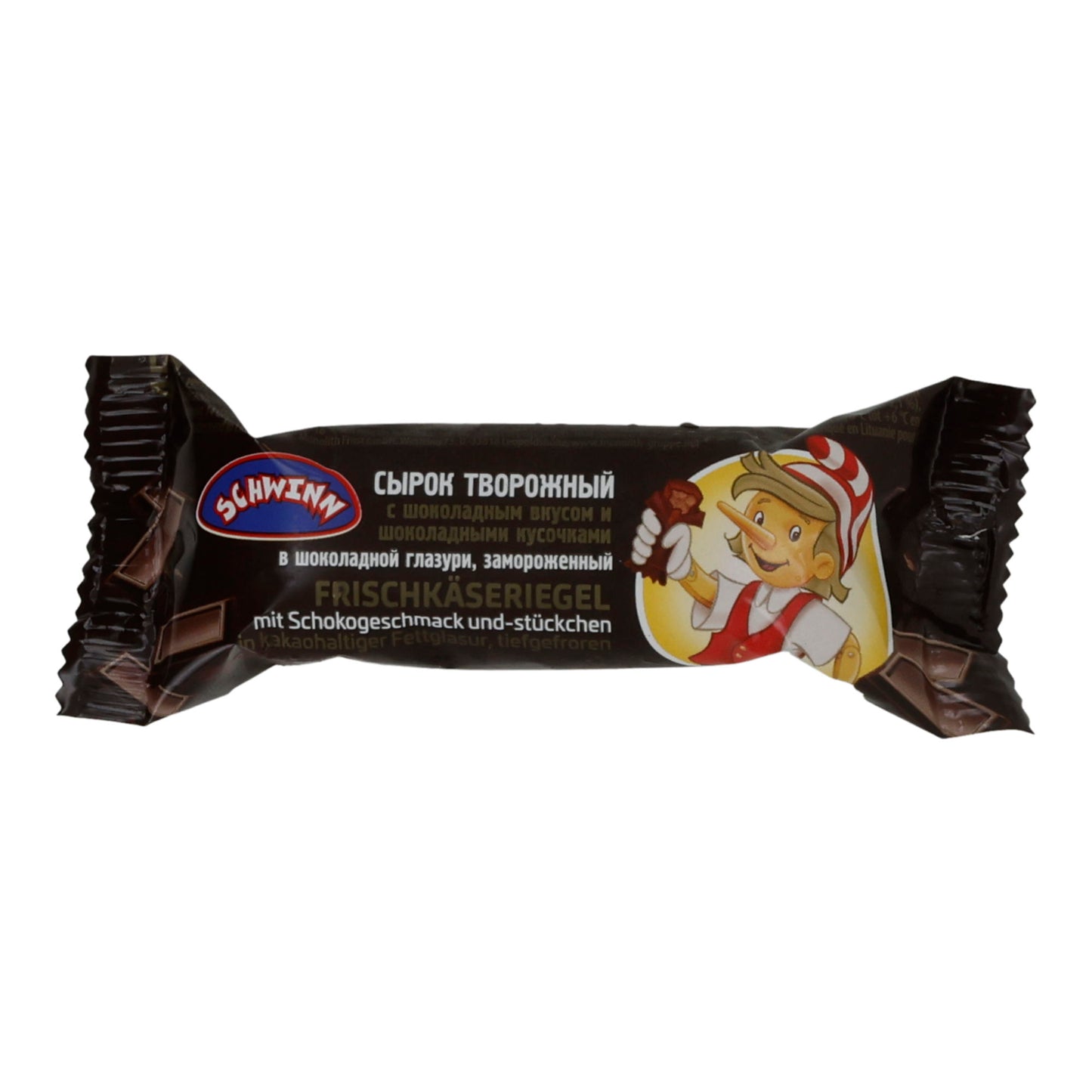 Barretta di formaggio fresco Schwinn | Dolciumi | Con gusto di cioccolato e pezzetti di cioccolato | 45 g
