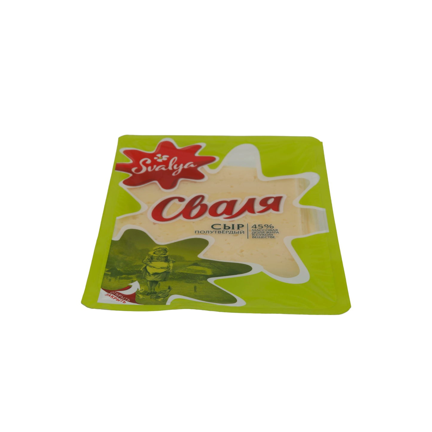 Formaggio semiduro Svalya Formaggio semiduro | Formaggio dal sapore delicato e speziato | 45% di grassi sul secco | 200 g