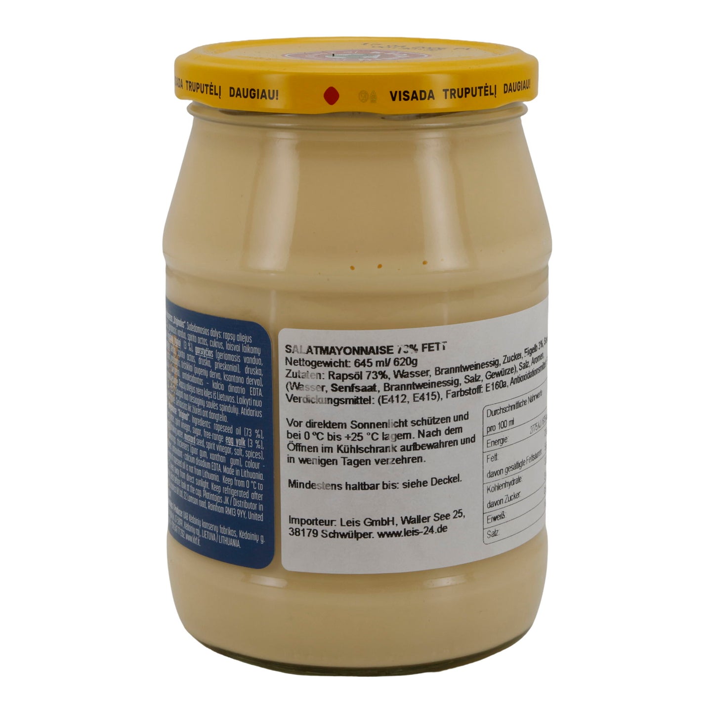 Mayonaise Kedainiu Litouws Origineel | Mayonaise | 73% Vet | 645 ml/620 g