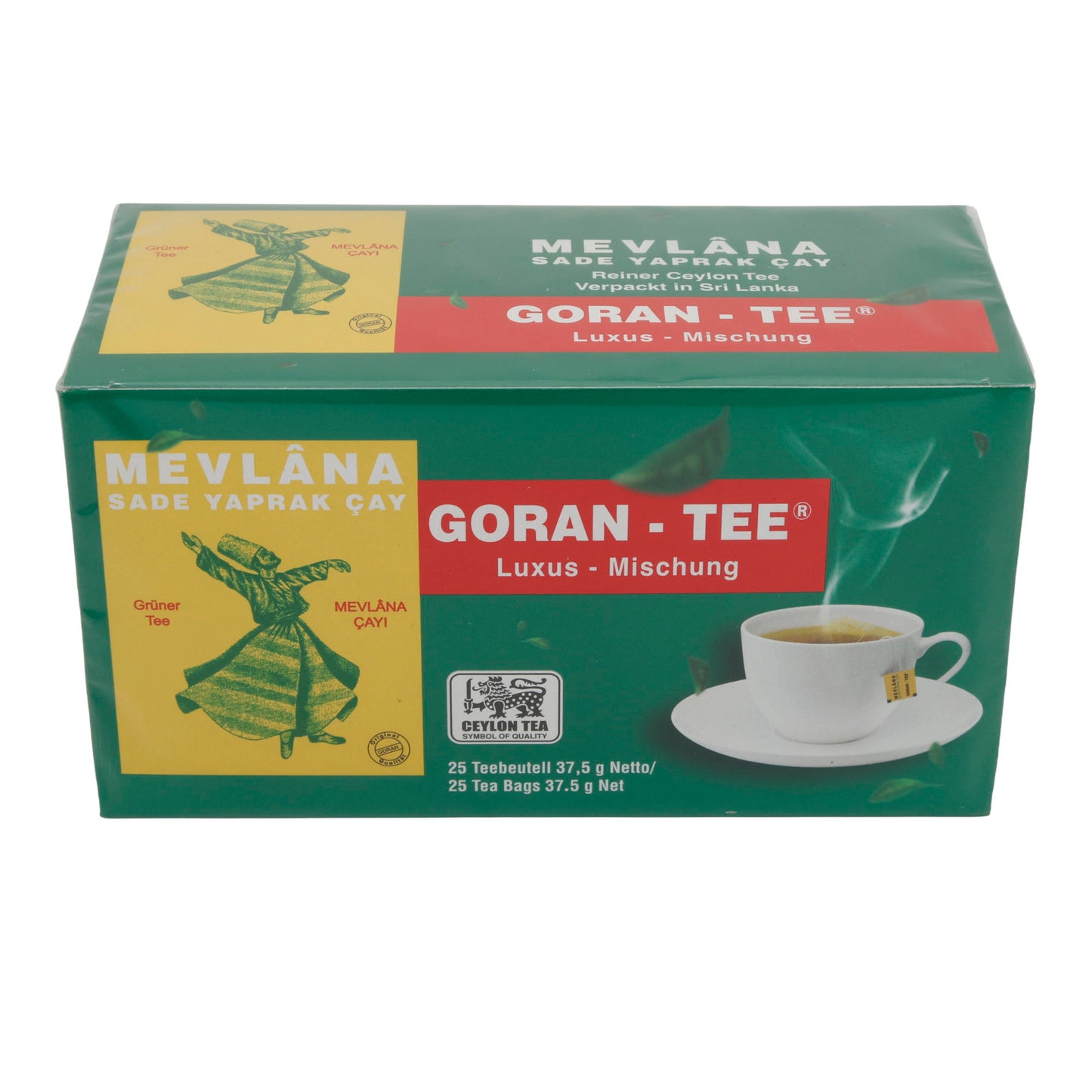 Groene Thee Goran-Thee | Thee | Mevlana Groene Thee, Luxe Mix, 25 Theezakjes