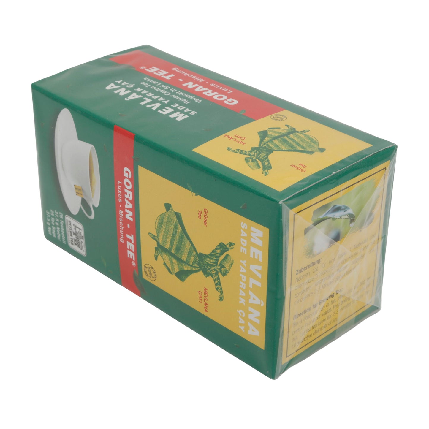Groene Thee Goran-Thee | Thee | Mevlana Groene Thee, Luxe Mix, 25 Theezakjes