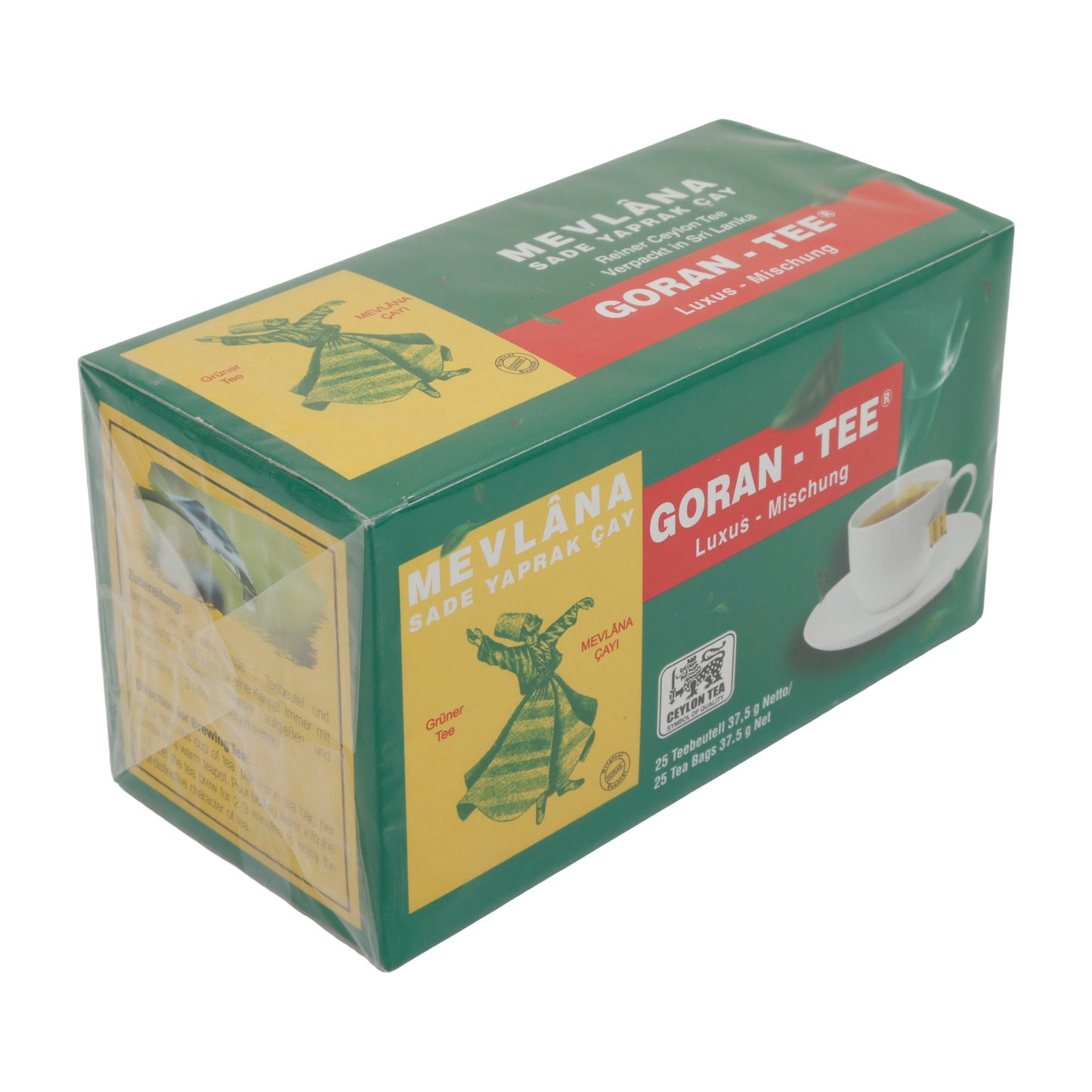 Groene Thee Goran-Thee | Thee | Mevlana Groene Thee, Luxe Mix, 25 Theezakjes