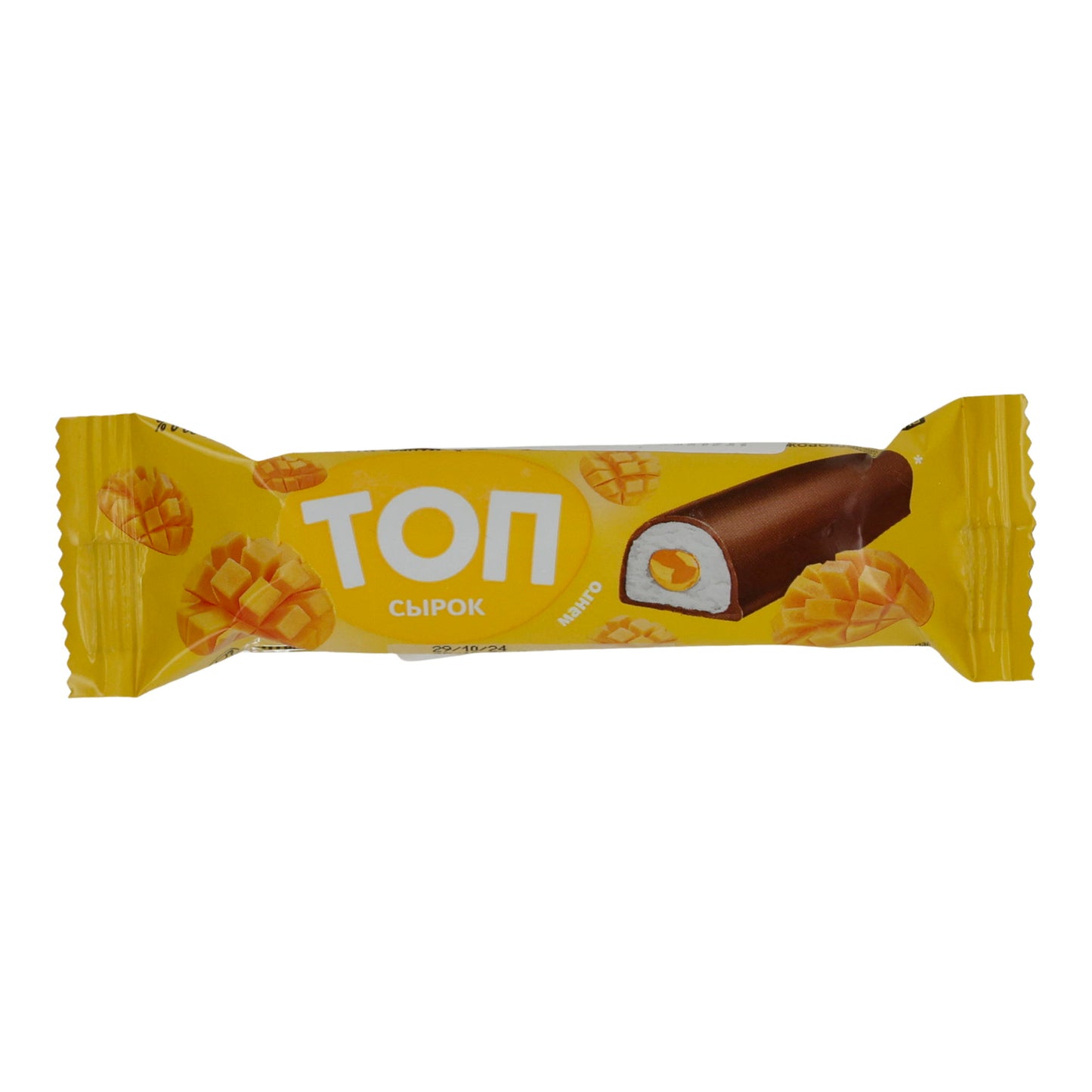 Snack TOP Syrók | Frischkäse-Snack Mango | Mit Mangofüllung & Schokoladenüberzug | 40 g