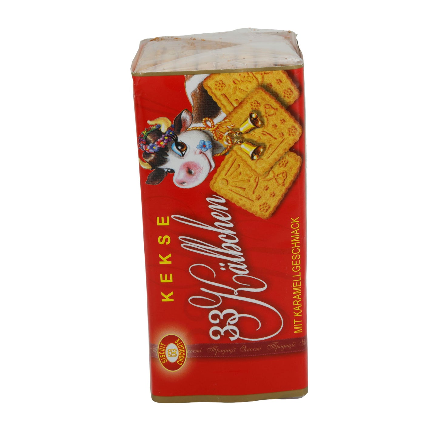 Biscotti Biskvit Cioccolato | 33 Korovy | Con gusto di caramello dall'Ucraina | 180 g