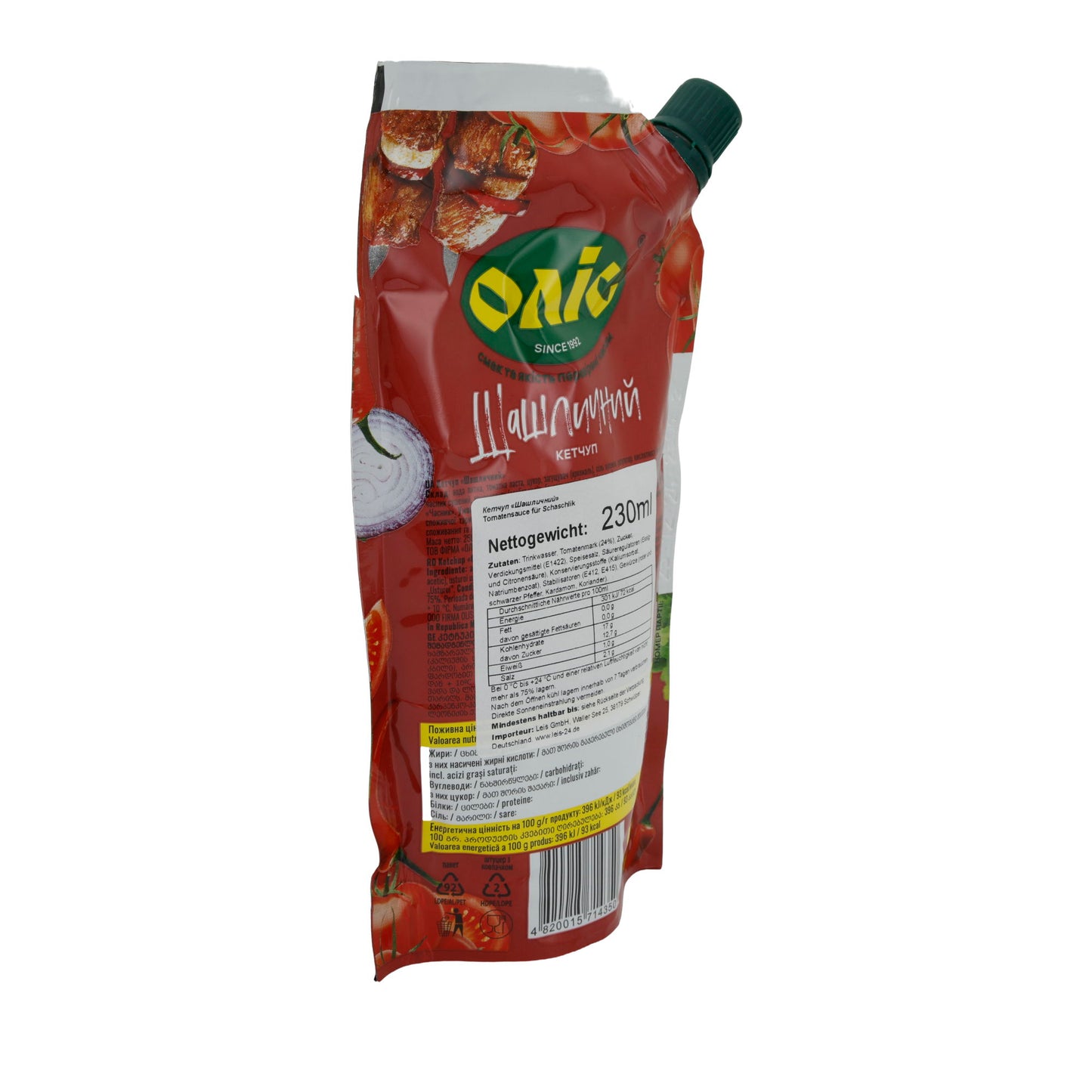 Ketchup Olie | Voor Schaschlik | Pittig-zoete smaak uit Oekraïne | 250 g
