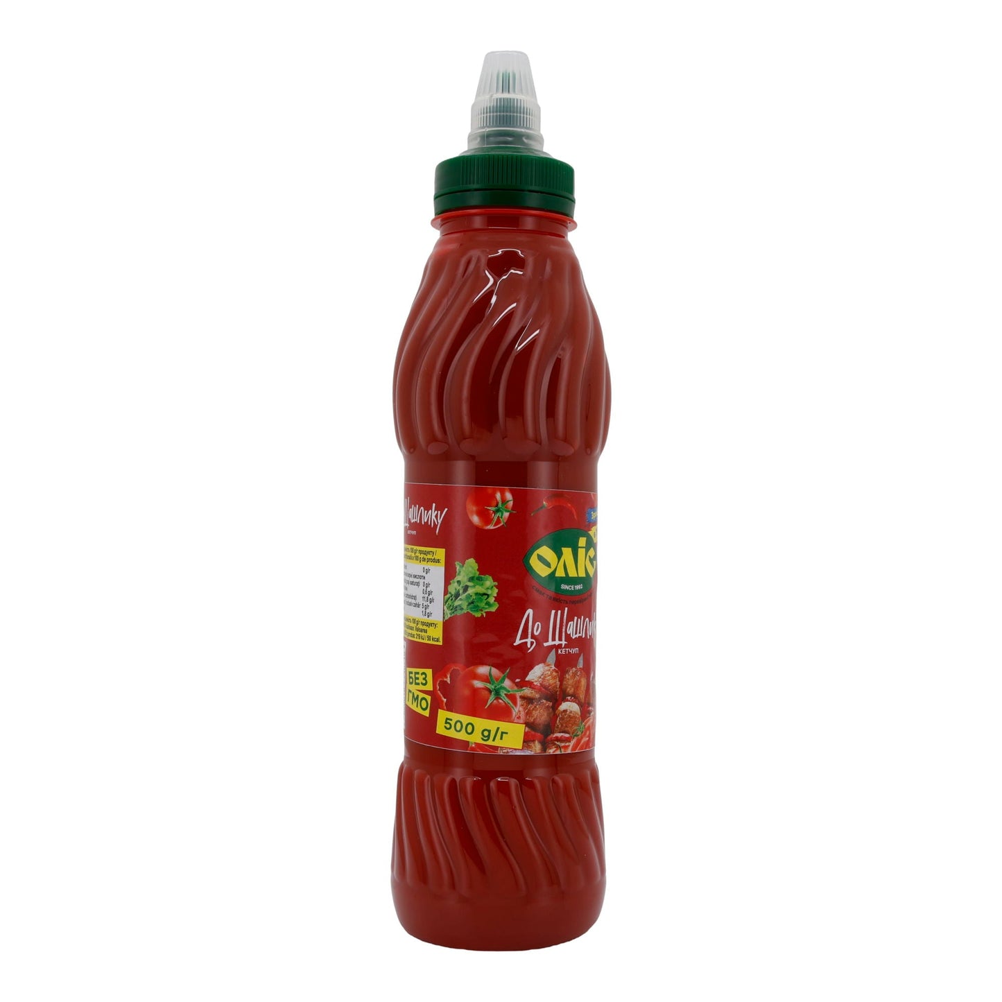 Ketchup Olis | Für Schaschlik | Aromatischer Tomatenketchup ohne Gentechnik | 500 g OLIS