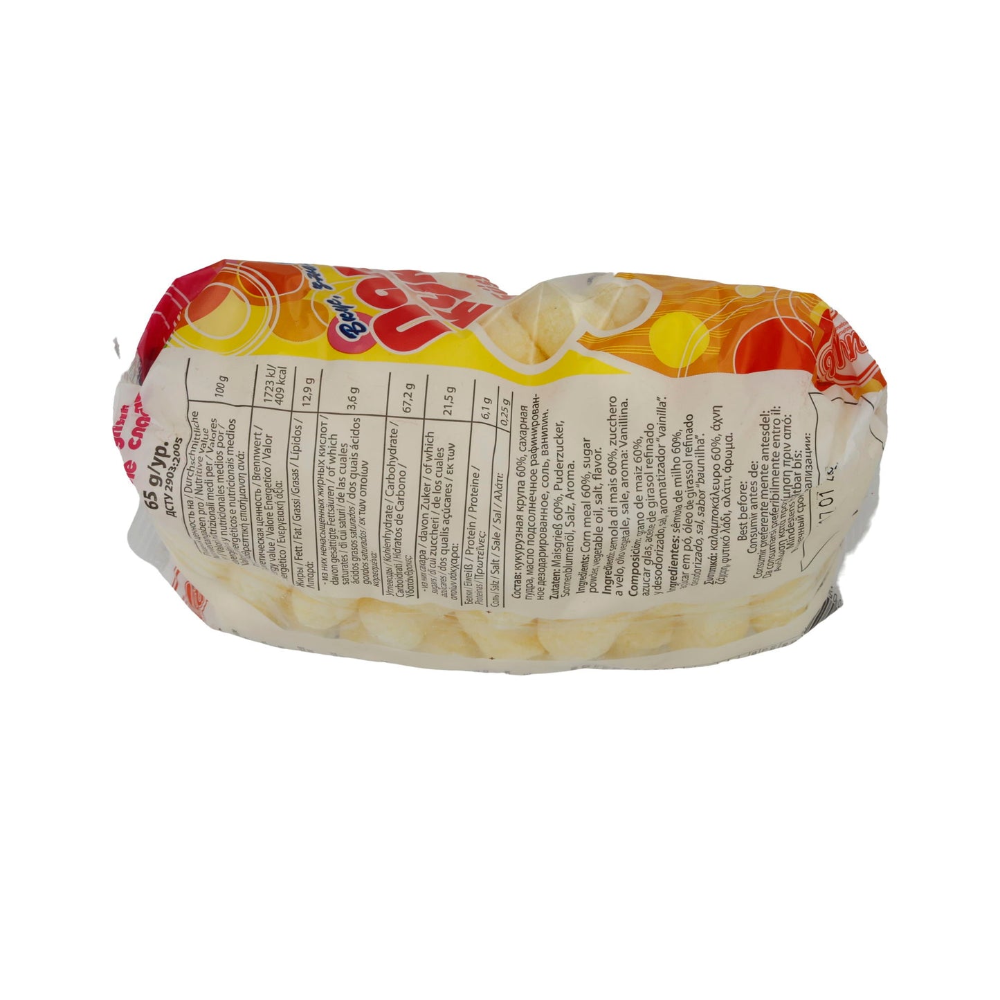 Mais-Snack Belozerkovskaya | Süße Maisstäbchen | In Stäbchenform, süß | 140g | BELOZERKOWSKJA