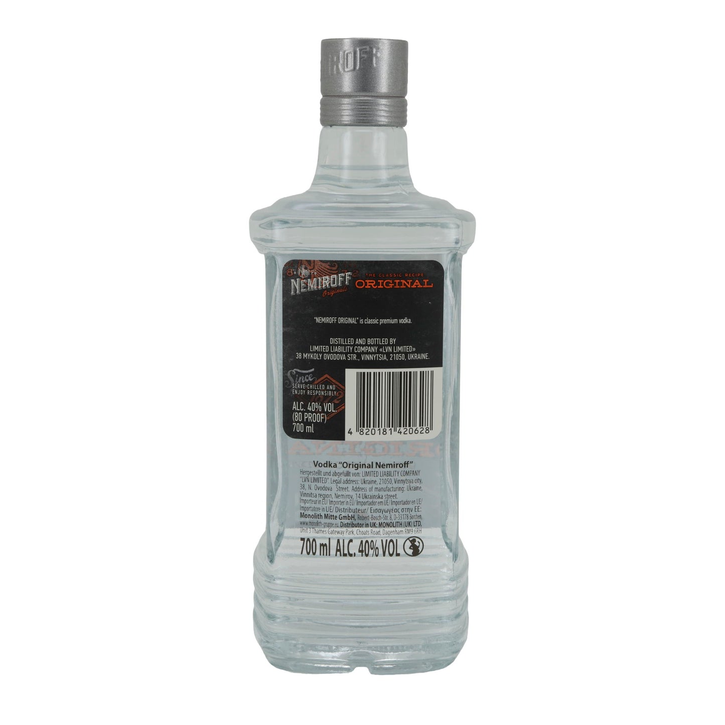 Nemiroff Vodka Original | Alkol | Ukraynalı Premium Votka | 0,7 l Şişe