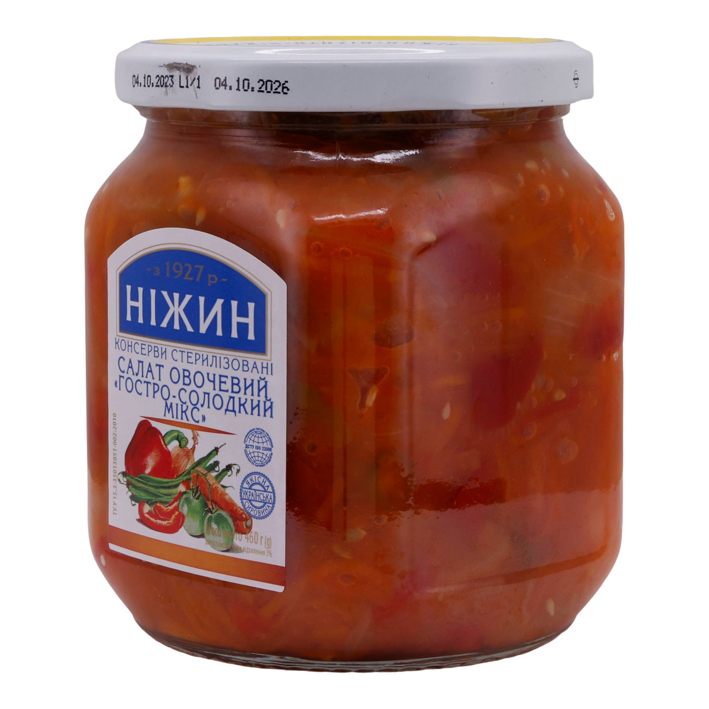 Insalata di verdure | Mix speziato-dolce "Spicy-Sweet Mix" | Prodotto sterilizzato | Barattolo da 460 g