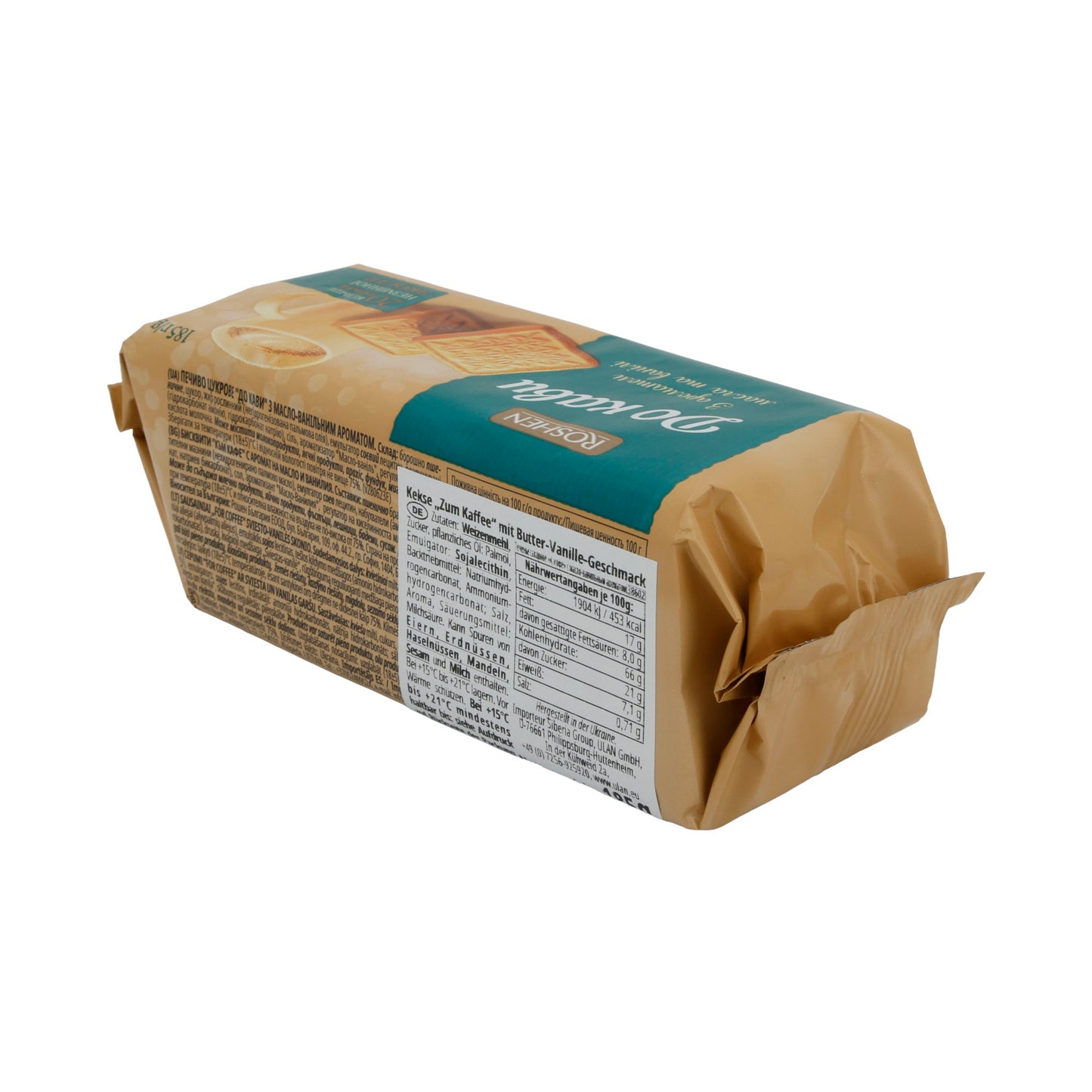 Biscotti Roshen "Do Kavy" | Pasticceria | con gusto burro-vaniglia | confezione da 185 g