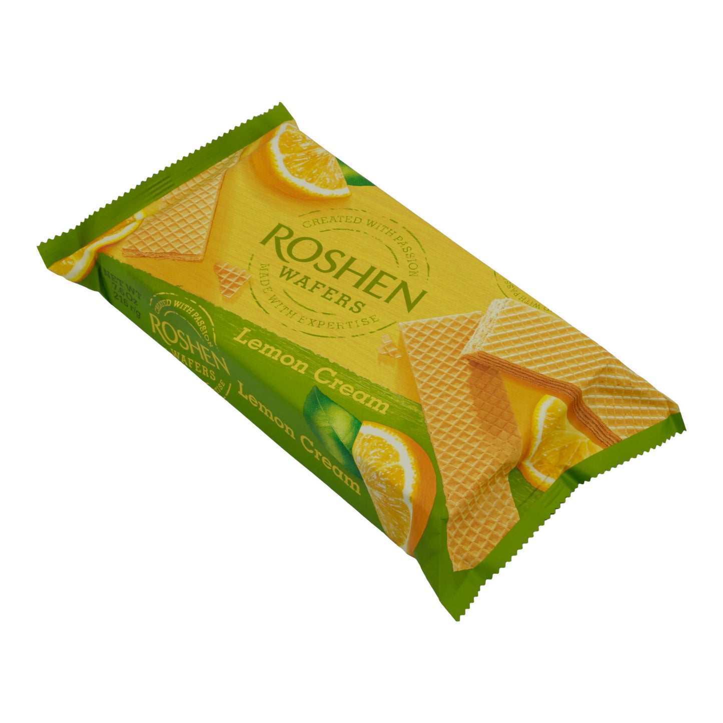 Zitronen-Waffeln Roshen | Gebäck | Mit Zitronencreme-Füllung | 216 g Packung