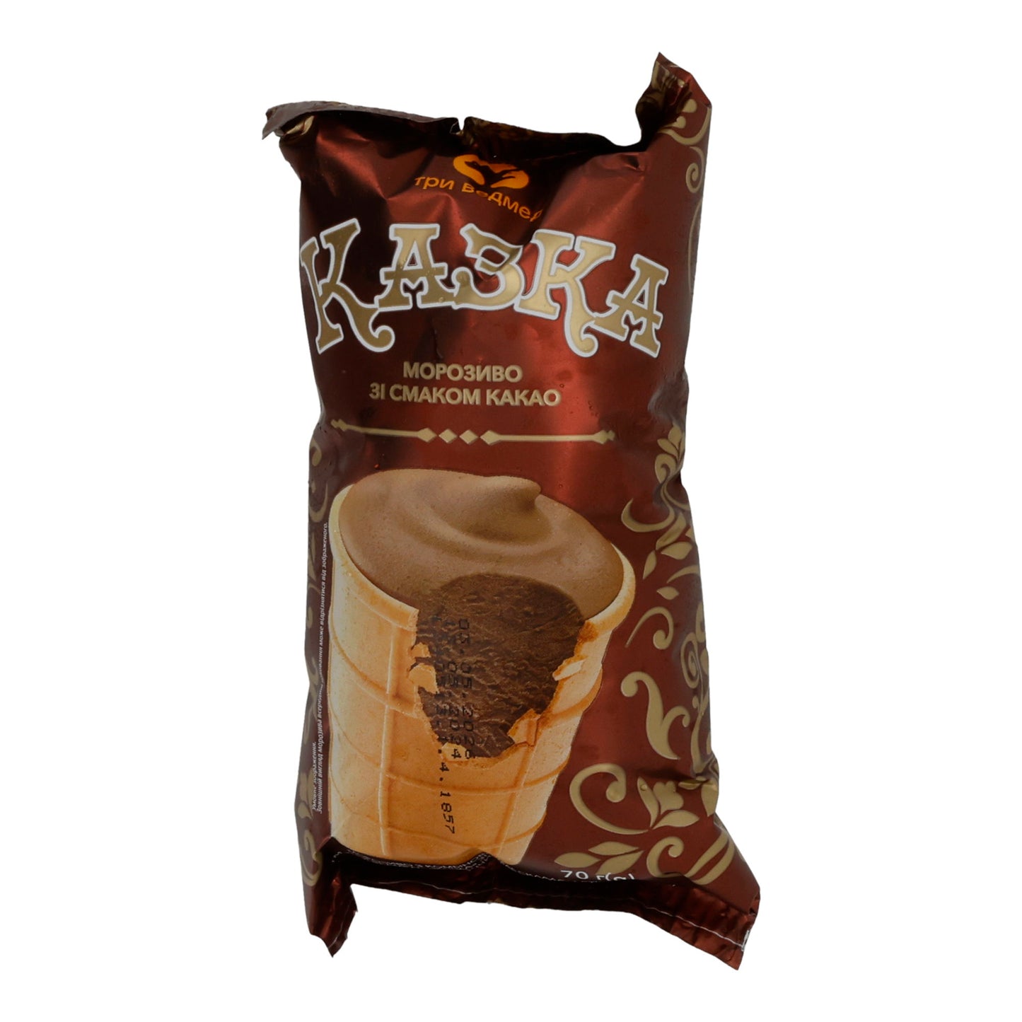 Eis Kazka | Gusto cacao | Cremoso, croccante coppetta di cialda | 70 g / 150 ml