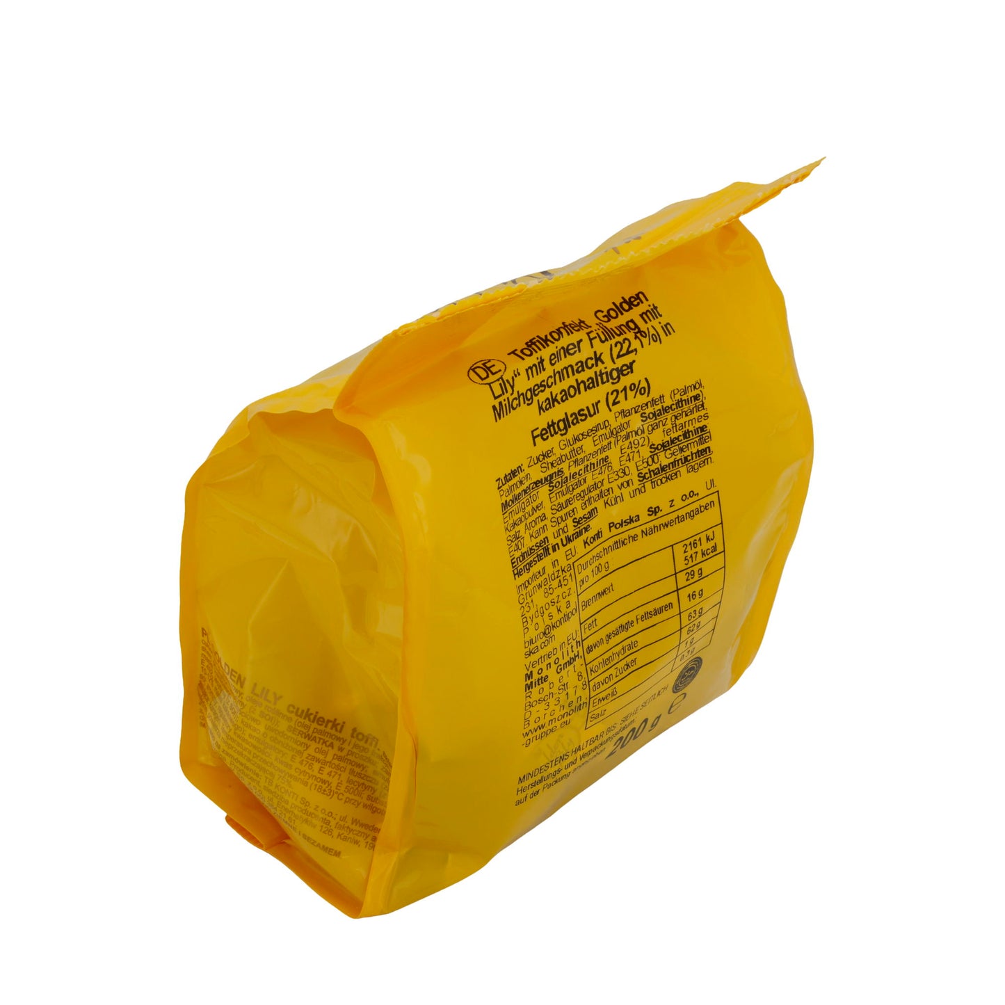 Toffees Golden Lily | Süßigkeit | Zartschmelzend, mit Milchfüllung | 200g