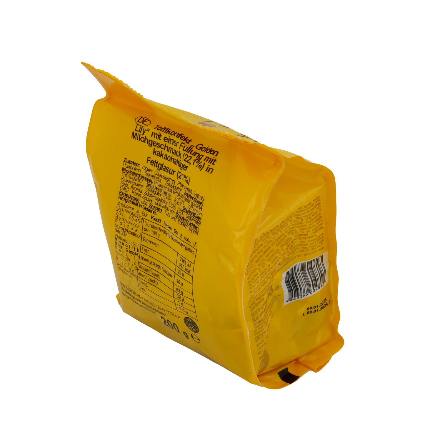 Toffees Golden Lily | Süßigkeit | Zartschmelzend, mit Milchfüllung | 200g