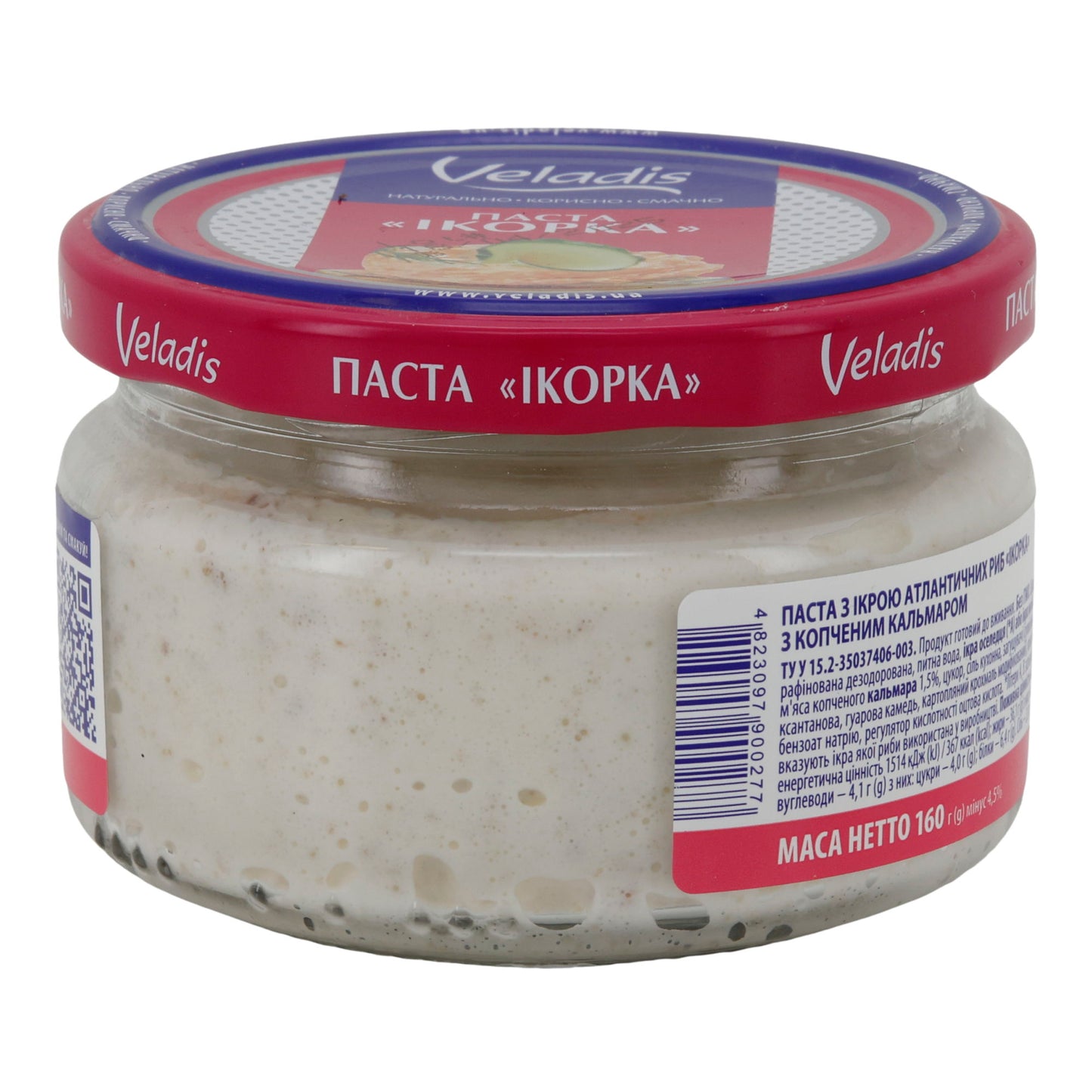 Fischpastete Veladis Ikorka | Fischpastete | Con calamaro affumicato | 160 g