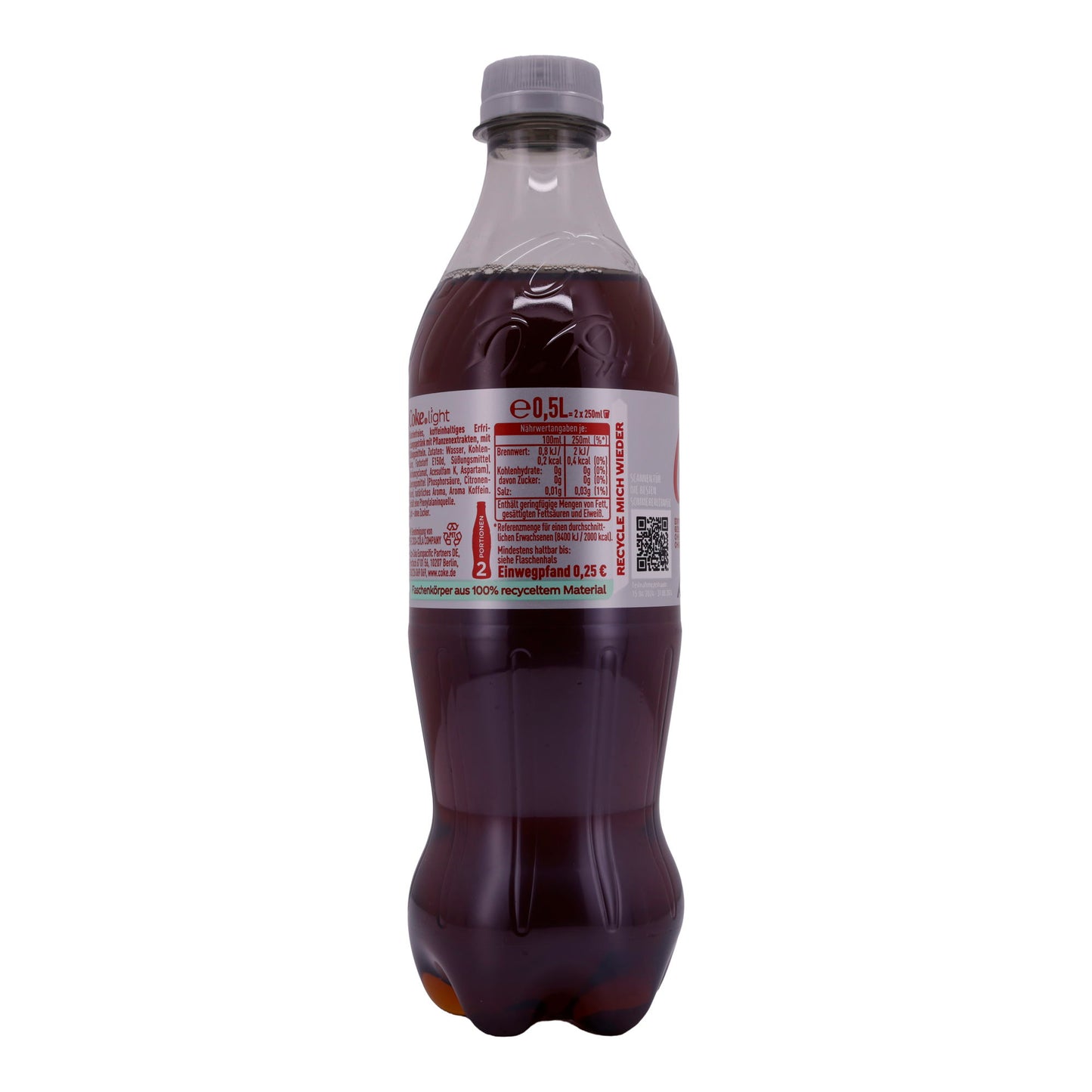 Erfrischungsgetränk Coca-Cola | Light | Ohne Zucker, klassischer Geschmack | 0,5 L