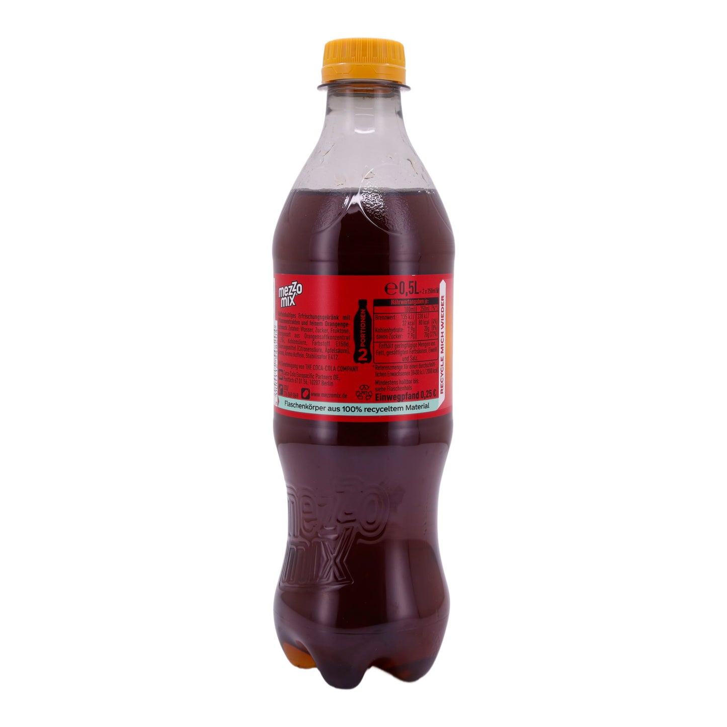 Frisdrank Mezzo Mix | Drank | Sprankelende mix van cola & sinaasappel | 0,5 l
