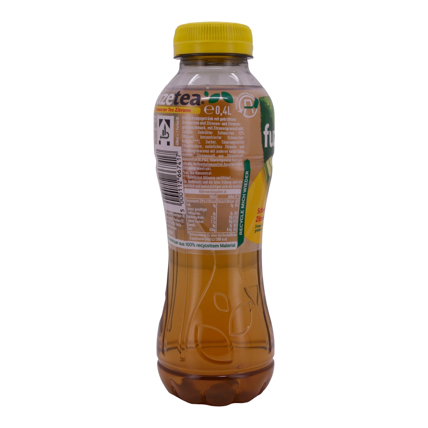 Zwarte Thee Fuze Tea | Thee | Met Citroen- en Citroengrasaroma | 0,4 l – Verfrissend Theedrank